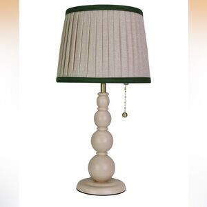 Table Lamp with Oatmeal Wooden Base